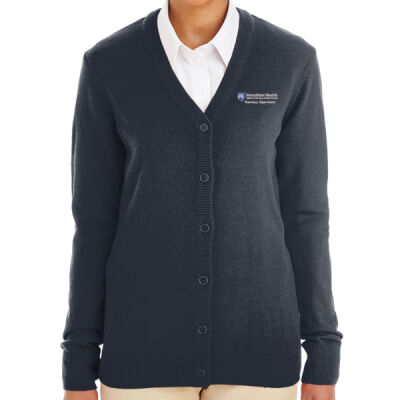 Harriton Women's Pilbloc V-Neck Button Cardigan Sweater Thumbnail